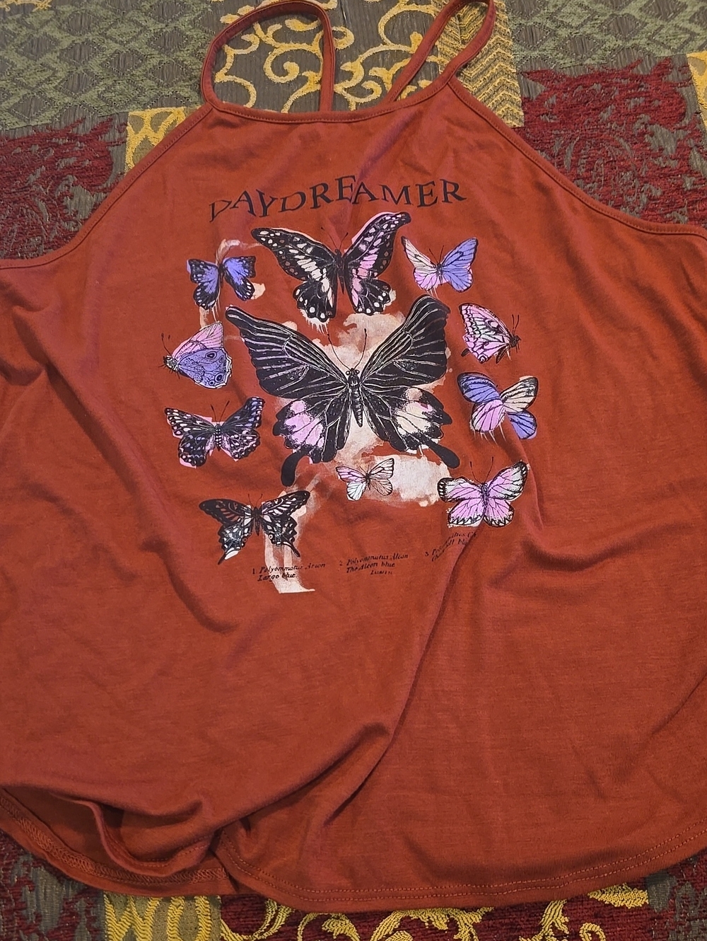 No Boundaries Rust Butterfly Graphic Cami 🤑